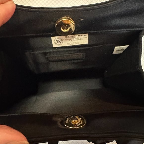 Classiques Entier Black Satin Rosette purse - Picture 2 of 4